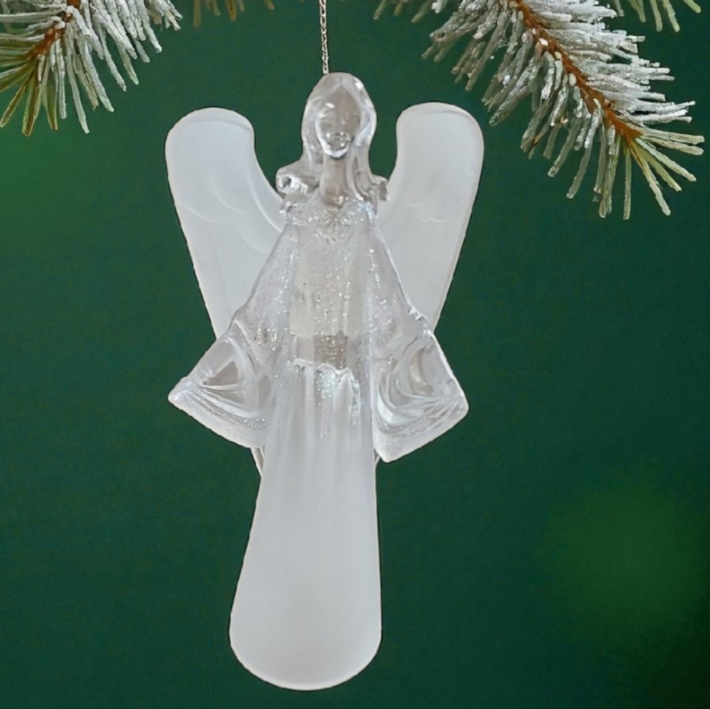 Frosted Acrylic Angel Ornament